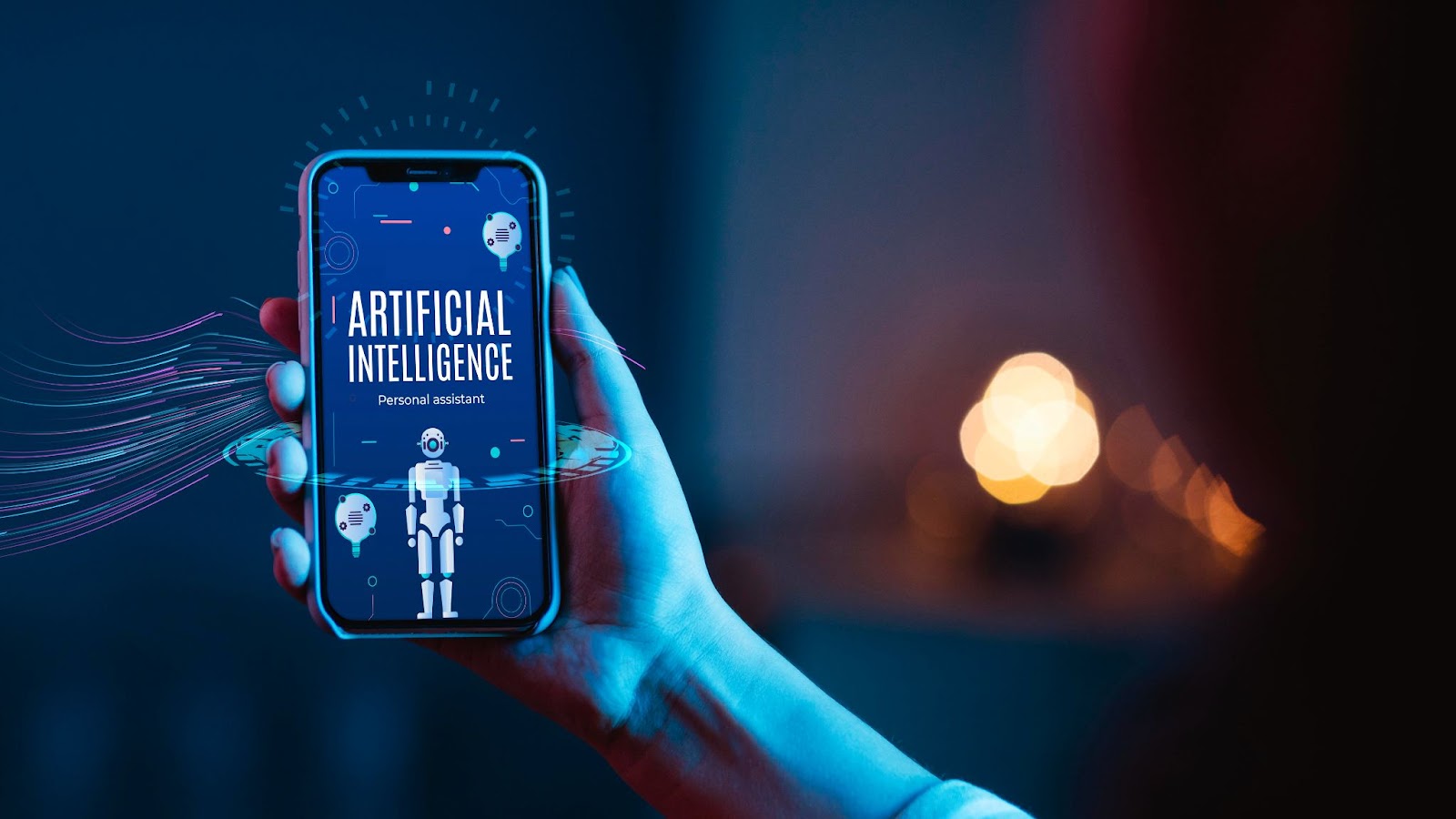 AI assistant interface on a smartphone