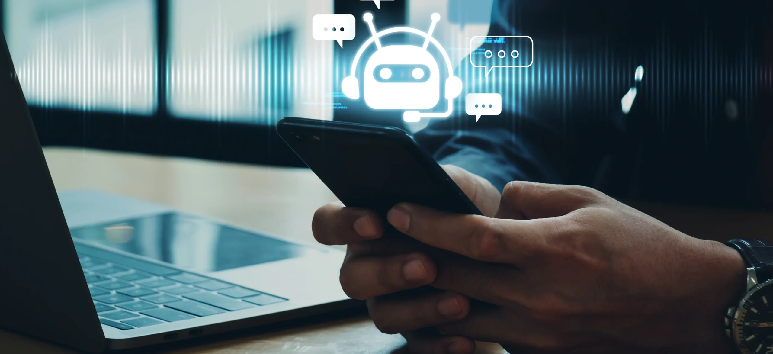 Workflow showing how traditional rule-based chatbots respond to customer queries
